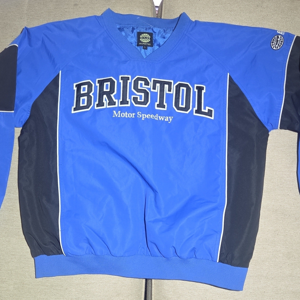 Vintage Bristol Motor Speedway NASCAR Pullover Windbreaker Jacket SMI Men’s L